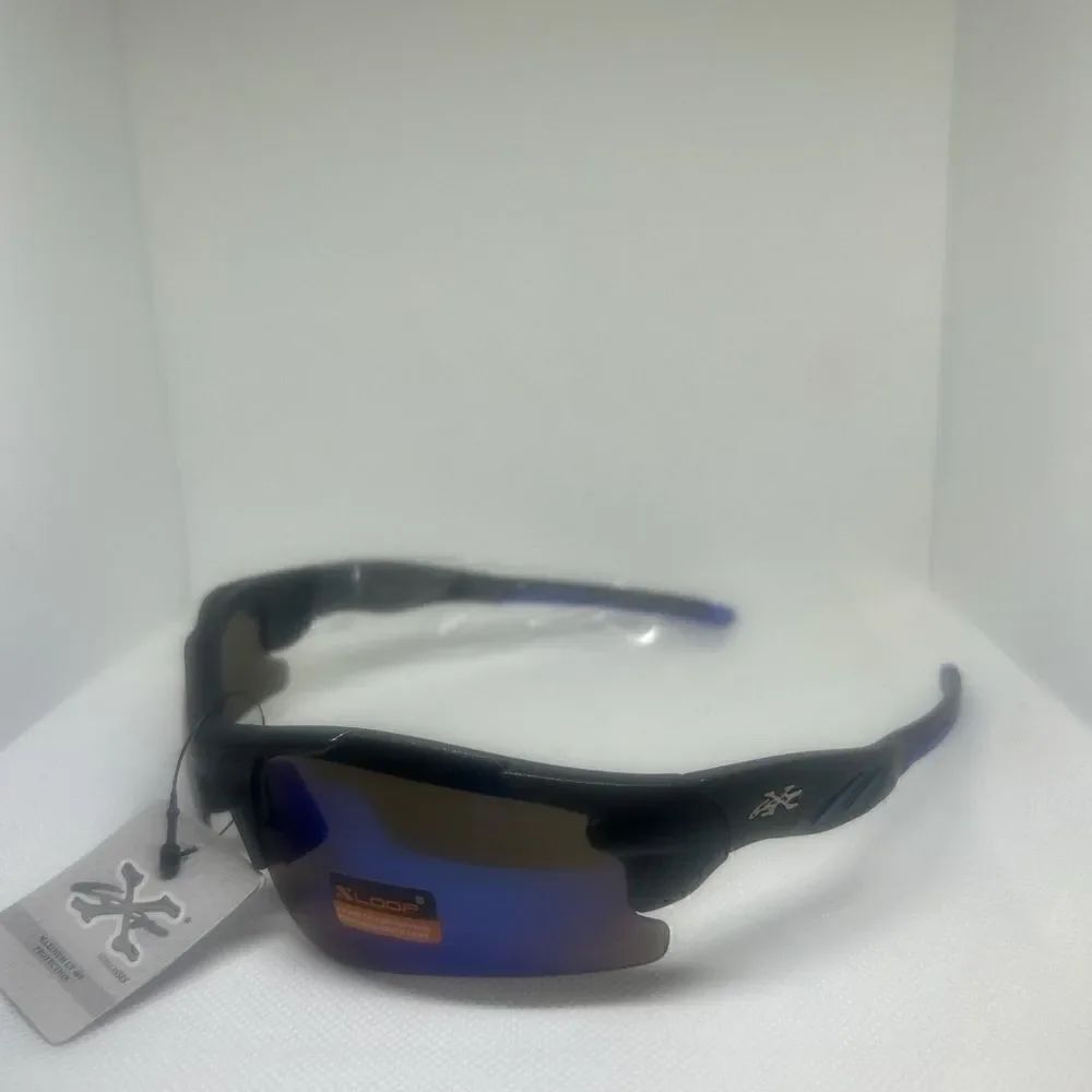 X-Loop Wrap Semi-Rimless Mens Shades Sunglasses